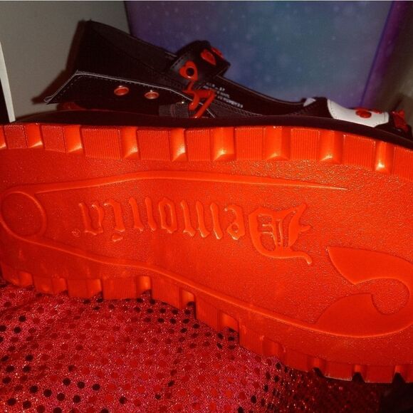 Demonia Patent Leather Candy Skull Maryjanes - Picture 5 of 7